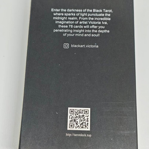 The Black Tarot by Victoria Iva set of 78 cards like new