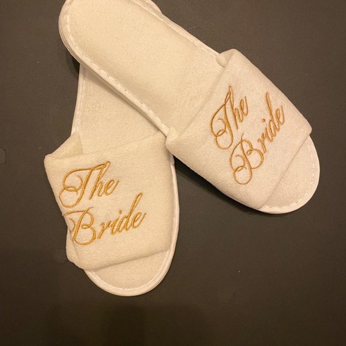 Bridal slippers unused, one size, The Bride