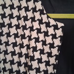 Pied-de-poule vintage jacket, black and white, size M