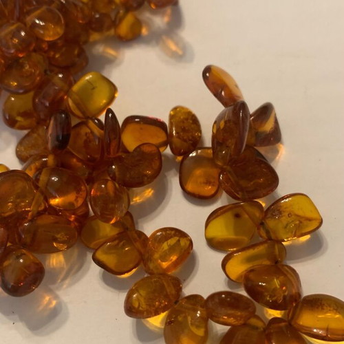 Natural Baltic amber necklace like new, cognac color