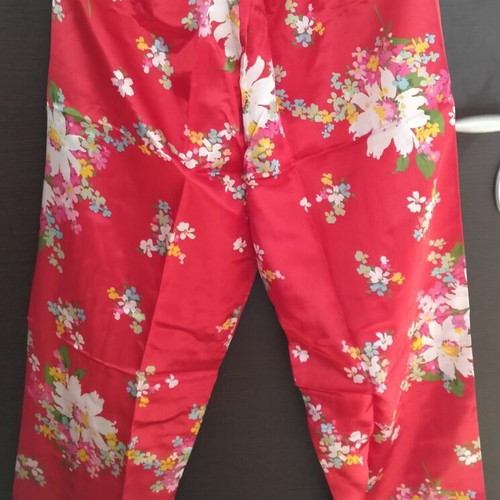Women's satin pajamas new, size XXL with narrow fit, red