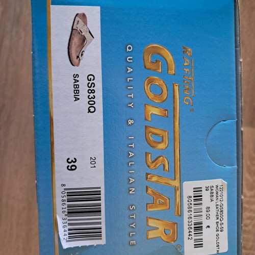 Goldstar leather slippers used beige, size 39/38