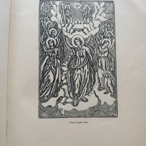 Gravura in lemn book used, religious and ecclesiastical engravings