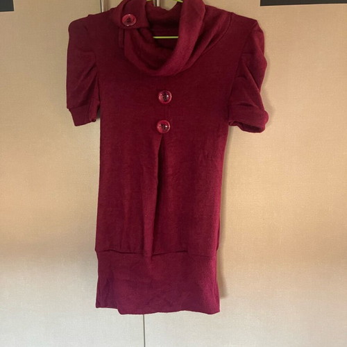 Women's knitted dress used, size small, red