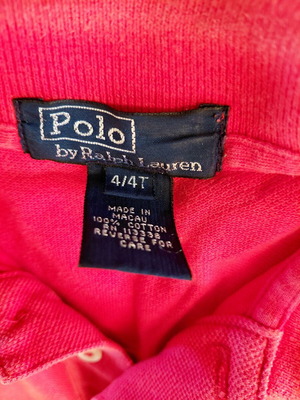 Polo Ralph Lauren long sleeve T shirt red, like new, boys 3-4 years