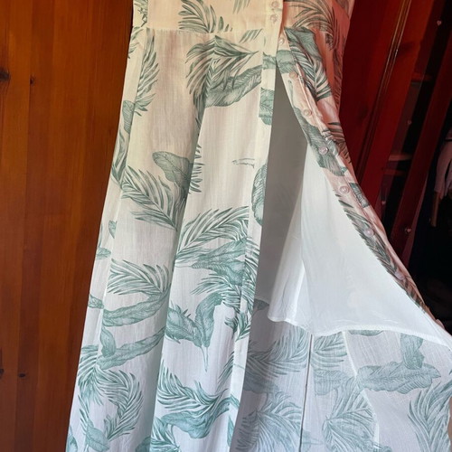 A.L.E. dress like new, viscose, white and turquoise, size M