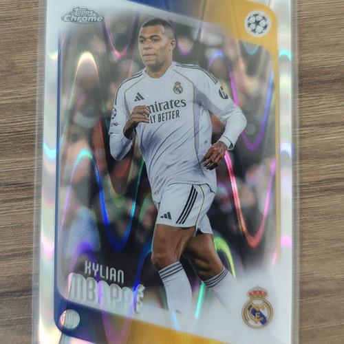 Topps Chrome UCC 25/26 Mbappe Aqua/Yellow Reflector card new
