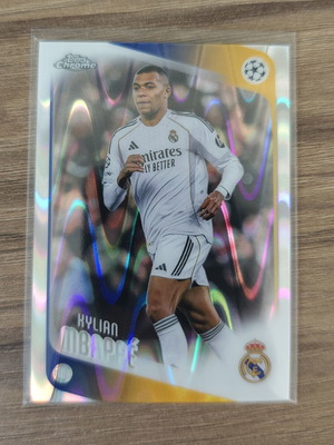 Topps Chrome UCC 25/26 Mbappe Aqua/Yellow Reflector card new