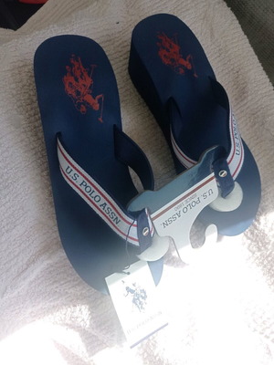 U.S. Polo Assn. No 39 flip flops new, blue
