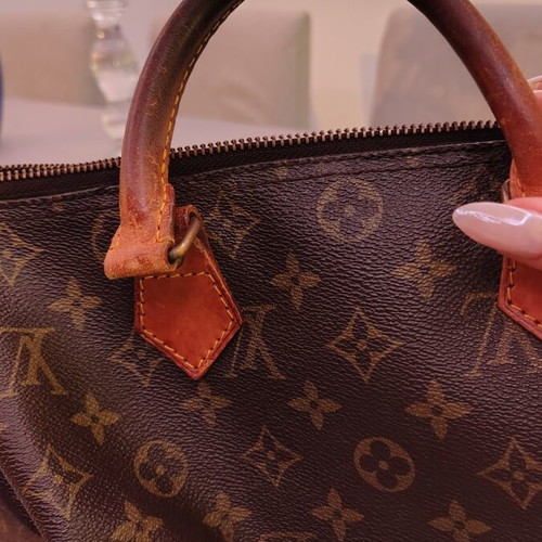 Louis Vuitton Speedy 30 handbag used, brown, zipper replaced, slight discoloration