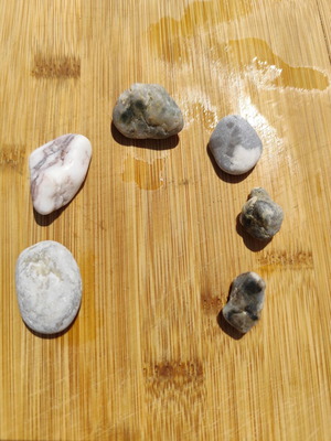 Aegean Sea Collectible Pebbles - Rare Quartz & Marble Set of 6