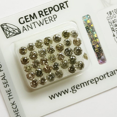 Diamonds 34 pcs 4.01 ct round with authenticity certificates new