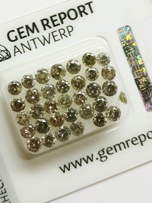 Διαμάντια 34 τεμ. 4,01 ct στρογγυλά με πιστοποιητικά γνησιότητας νέα