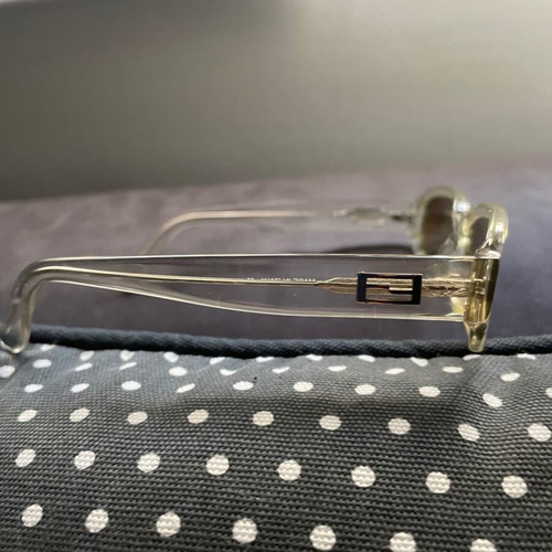Fendi sunglasses like new, beige transparent frame