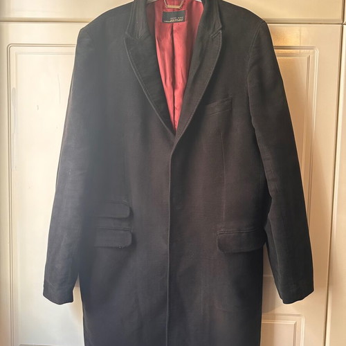 Zara Man black trench coat like new, size XL