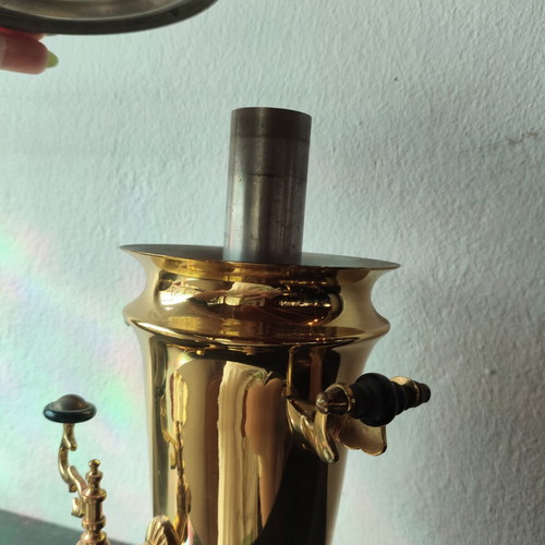 Soviet decorative samovar vintage metal with base stamp used