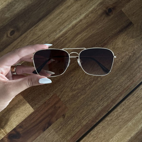 OJO sunglasses new, gold frame with brown lenses