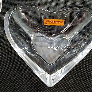 Vintage Nachtmann Φοντανιέρα Καρδιά από Κρύσταλλο