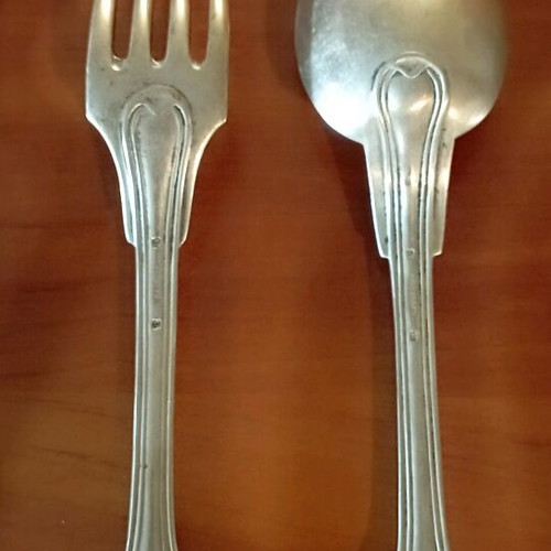 French metal blanc 65 set 12 pieces like new with neoclassical design