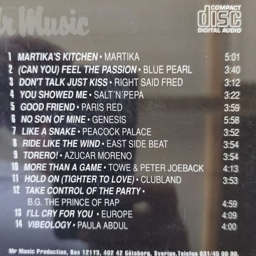 Mr Music Hits 1992 CD συλλογή, 156 τραγούδια, pop dance euro house soft rock