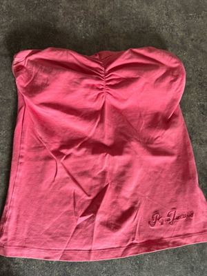 Cotton strapless top Pepe Jeans XS used, orange