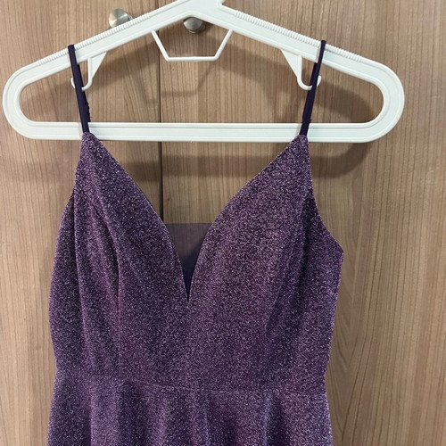 Mini dress purple glitter Shein new, size S