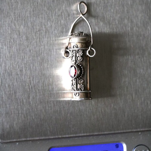 Sterling Silver 925 Granada Hidden Box Pendant New