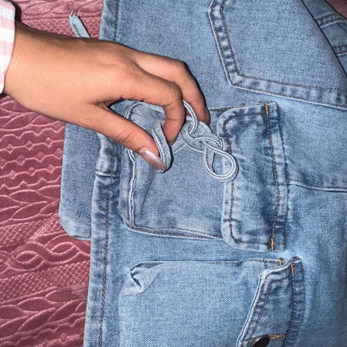 Denim skort like new, blue with side pockets