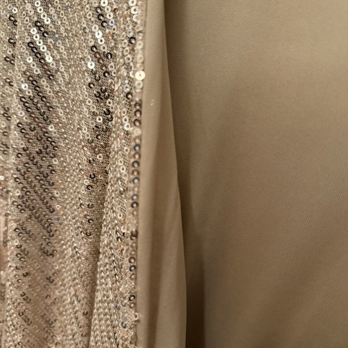 Short gold sequin dress one size like new