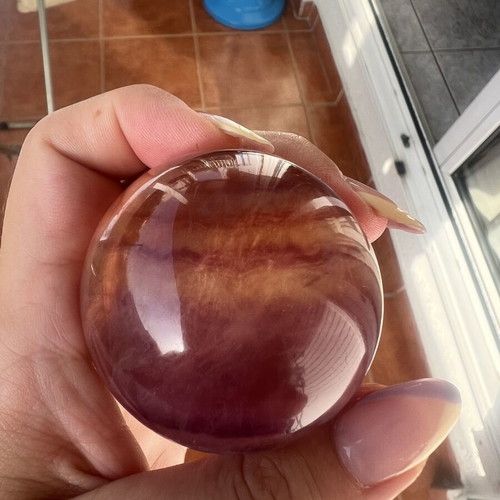 Rainbow Fluorite Crystal Sphere new, high quality 191gr