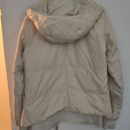 Playlife jacket used, down-filled cream color, size L