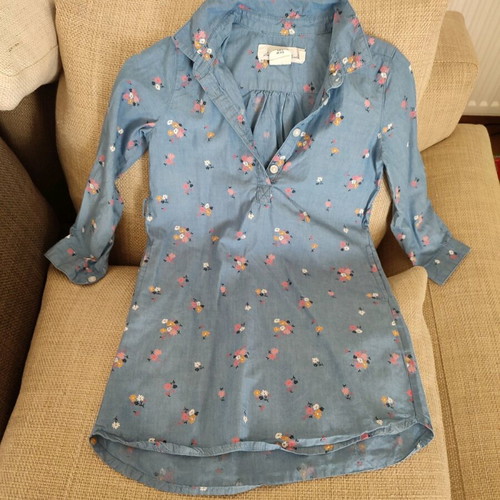 H&M cotton shirt dress for girl 4-5 years like new