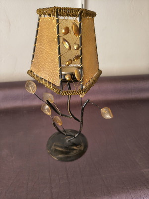 Decorative metal tealight candle holder with shade, 27cm