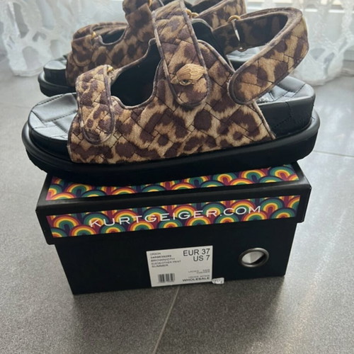 Kurt Geiger Orson sandals like new, full leather, beige and brown