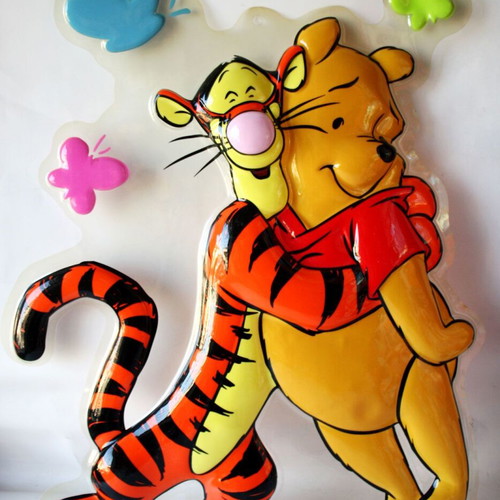 Winnie The Pooh & Tiger πλαστική διακοσμητική αφίσα τοίχου 45cm Disney καινούργιο