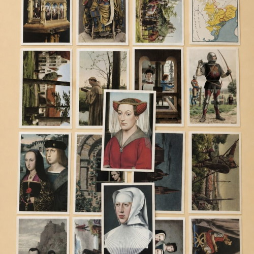 Historical collectible cards from Belgium, like new, set of 18