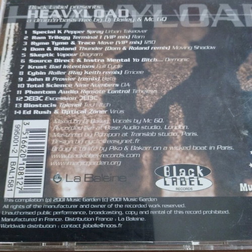 Black Label Presents Heavyload mix CD like new, electronic