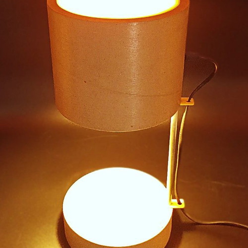 Table lamp made of recycled materials and plexiglas limited edition new