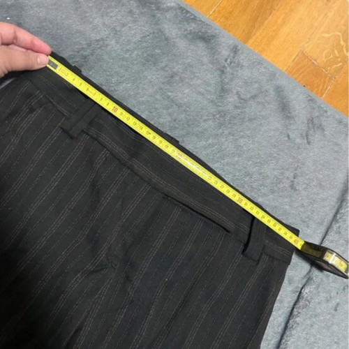 Zara striped straight-leg pants black like new