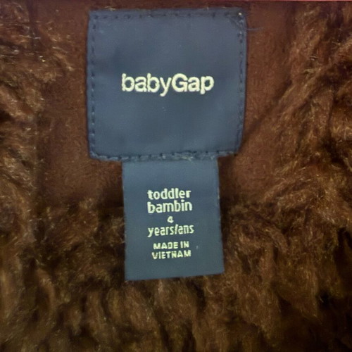 Gap Sheepskin Coat Dark Brown for Girls 4 Years Like New