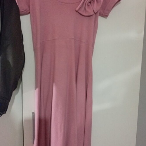 Johnny jo pink dress with hood like new, wool fabric