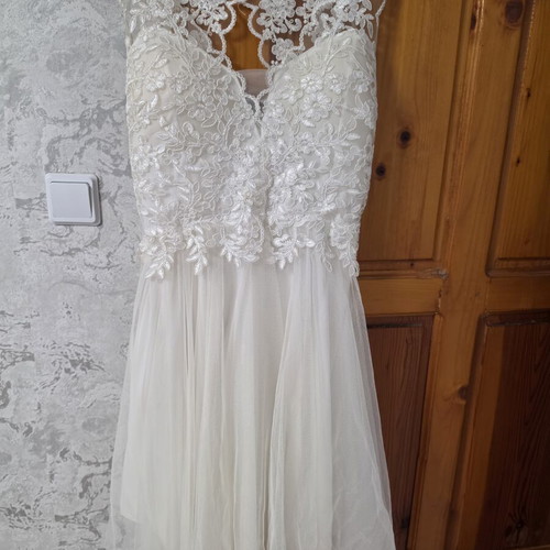 Evening dress new, white, sizes S and M