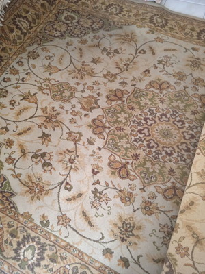 Rugs used, 2 pieces 2.80x2.00 m, green brown, Biokarpet brand