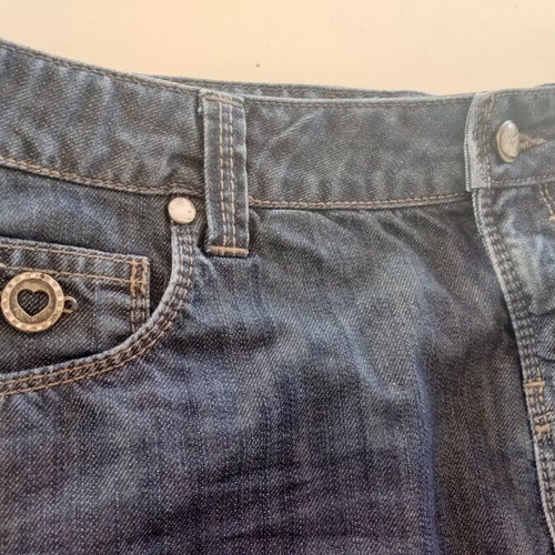 Vintage Lynne Y2K low-rise mini denim skirt Mandy, like new, size L