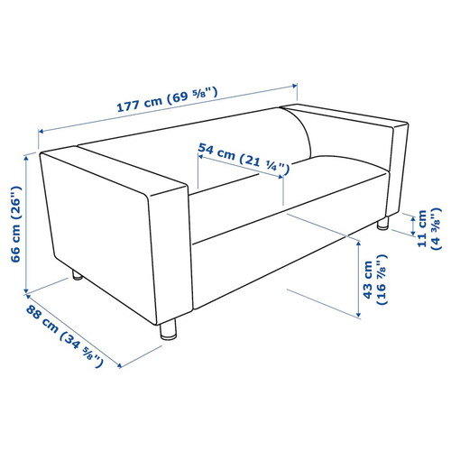 IKEA KLIPPAN two-seater sofa used