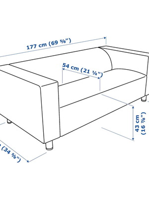 IKEA KLIPPAN two-seater sofa used