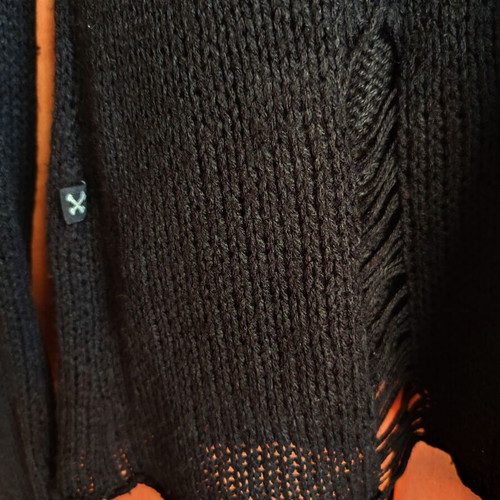 Hot Topic Gothic Distressed Black Lightweight Knit Sweater used, size L