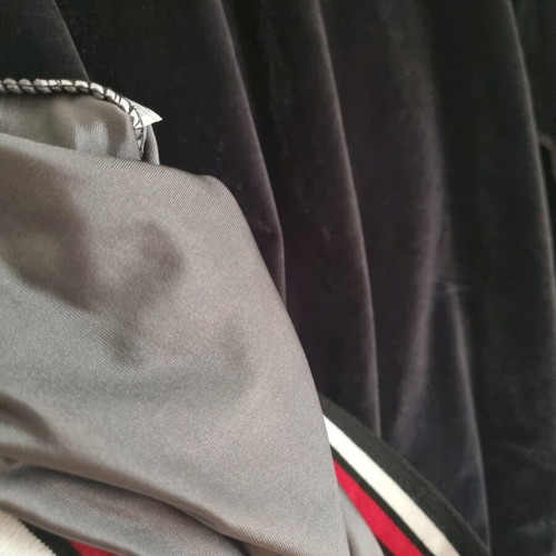 Velvet blouse dress like new with sporty details, size XL