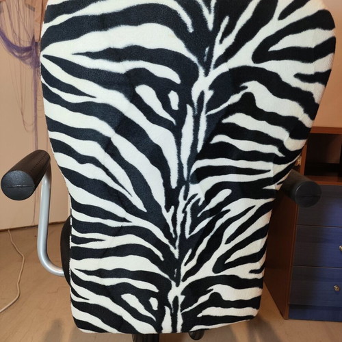 IKEA Zebra Print Desk Chair used with Adjustable Height