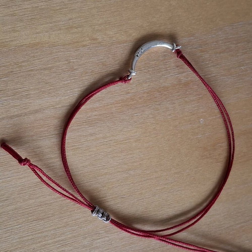 Bracelet with silver element like new, 2024 lucky charm